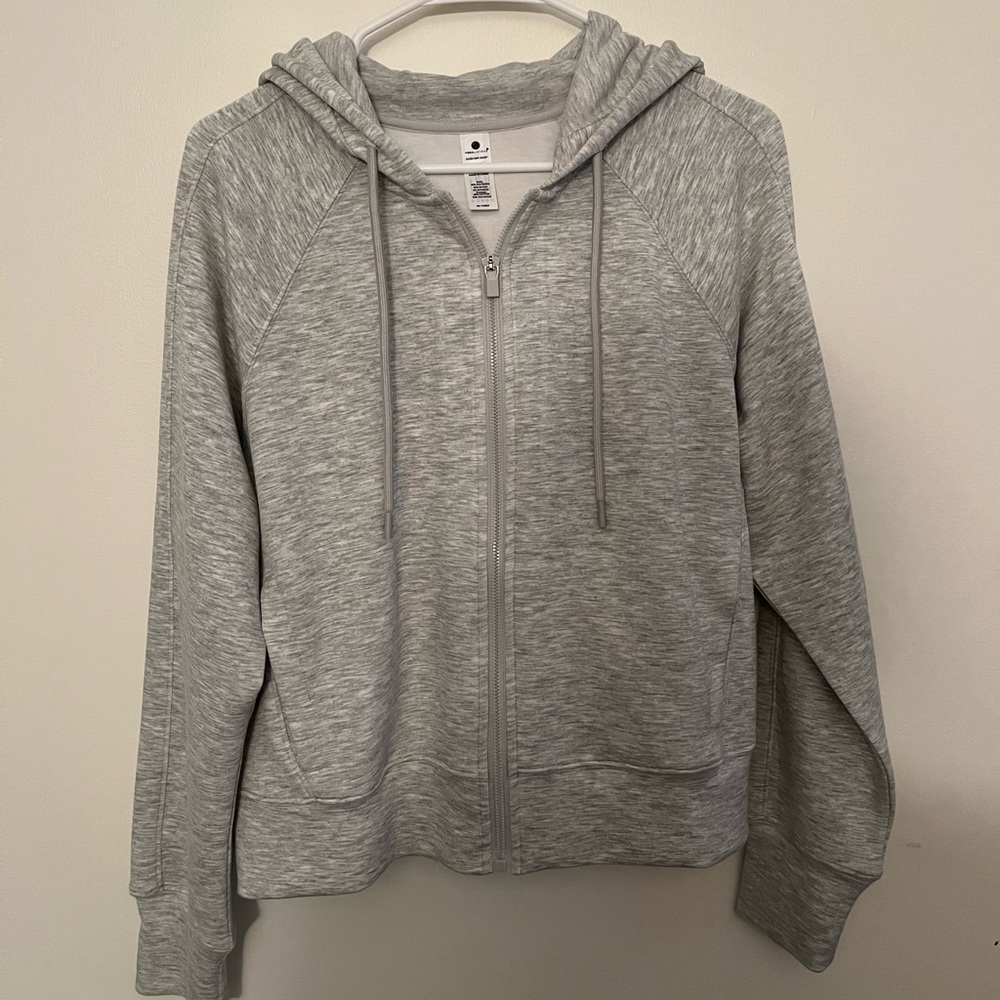 Gray athletic zip-up hoodie size medium